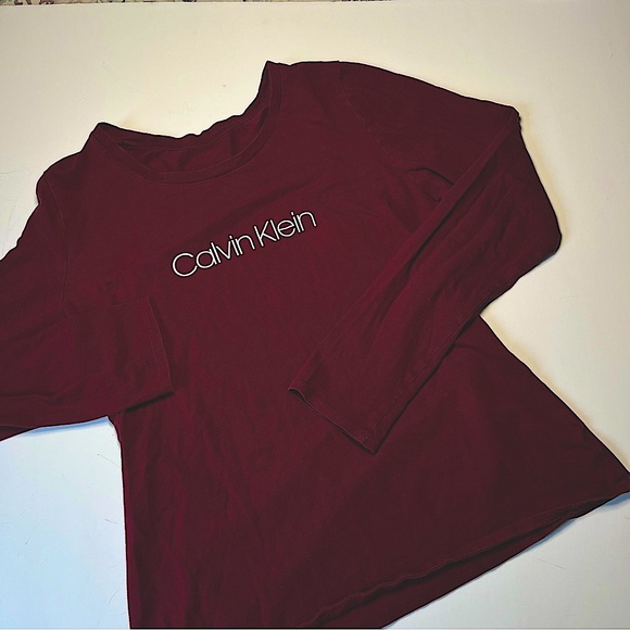 Calvin Klein Tops - 🩷CALVIN KLEIN BODY FITTING LIGHTWEIGHT LONG SLEEVE SCOOP NECK TOP SIZE SMALL